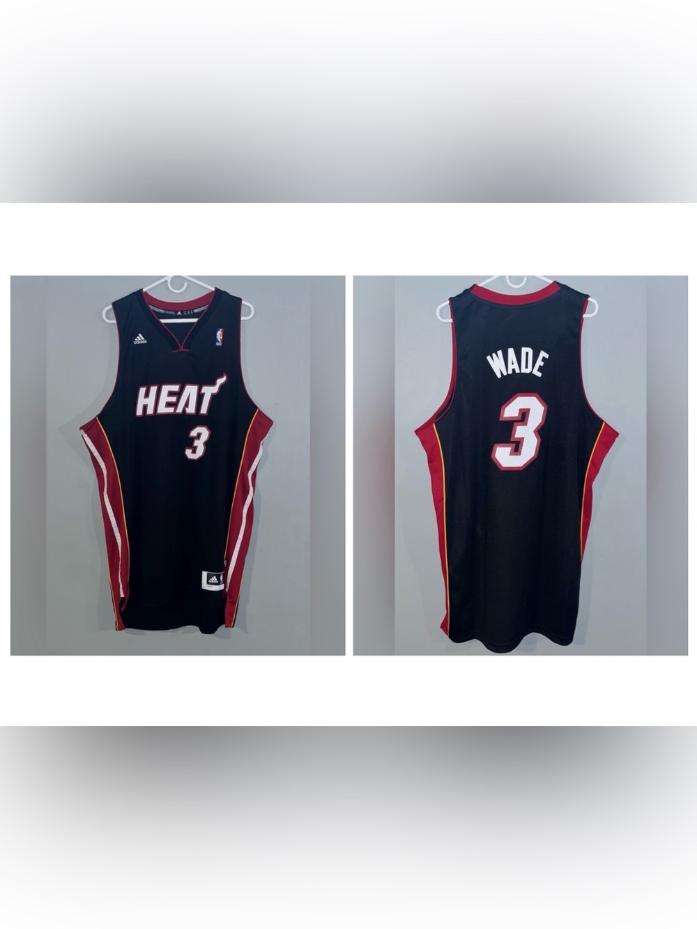 Dwyane Wade #3 Miami Heat Authentic adidas NBA Throwback Basketball Jersey 2012